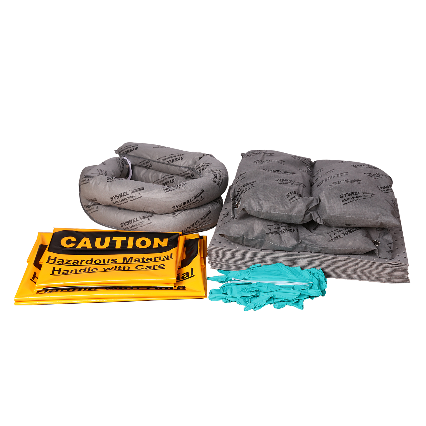 Spill kit used to efficiently isolate hazardous wastes and contaminants