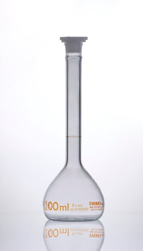 Iwaki 5645-100 Volumetric Flask With Plastic Stopper Class A 100 ml