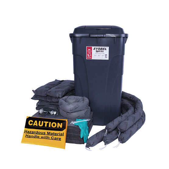 Spill kit used to efficiently isolate hazardous wastes and contaminants